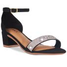 Sandália Salto Alto Confortavel Nobuck Strass Moda Elegante