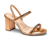 Sandália Salto Bloco Strass Dakota Y6341 Feminina