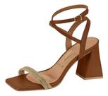 Sandália Salto Bloco Strass Vizzano 6464145