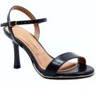 Sandalia salto fino com detalhe dourado vizzano cor:pretotamanho:34 Sandalia salto fino com detalhe dourado vizzano cor:pretotamanho:34