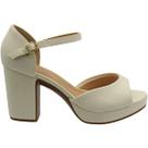 Sandália Salto Médio Bloco Beira Rio Peep Toe Feminina Sandália Salto Médio Bloco Beira Rio Peep Toe Feminina