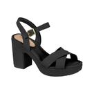 Sandalia Salto Meia Pata Confortavel Para Trabalho Modare 7203.110