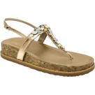 Sandália Sevilha Flat Metalizada Pedrarias 2256.71573 Lia Line