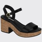 Sandália Slide Feminina Anabela Bloco Alto Moleca 5549.102.25483