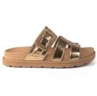 Sandália Slide Feminina Dakota Flatform Metalizada Y7823