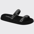 Sandália Slide Feminina Flatform Papete Brilhante Moleca 5507.101.28377