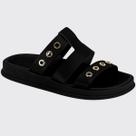 Sandália Slide Feminina Flatform Tiras Cruzadas Moleca 5556.103.9569 -
