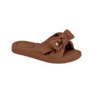 Sandália Slide Modare Feminina Nobuck Ultra Soft Laço Avelã