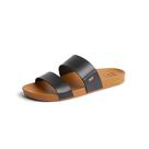 Sandália Slide REEF Cushion Vista feminina preta/natural 7.5