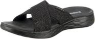Sandália Slide Skechers On-the-Go 600 Glistening feminina preta