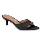 Sandália Tamanco Feminino Vizzano Salto Médio Bico Fino Festa Casual Ref: 6576.101