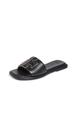 Sandália Tory Burch Double T Sport Slides Black Gold 10 US