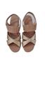 Sandália Usaflex AI2701 Salto Baixo Conforto em Couro Dourado Sandália Usaflex AI2701 Salto Baixo Conforto em Couro Dourado