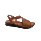 Sandália Usaflex Elastano Conforto Couro AA3008 Canela