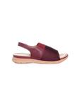 Sandália Usaflex Low Impact Elastano Couro Vermelho