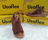 Sandália Usaflex Plataforma Tecido Tricot AE2035
