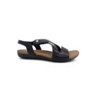 Sandalia Usaflex Rasteira de Couro R1804 Preto Tresse