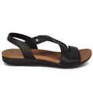 Sandália Usaflex Rasteira Feminina Couro com Elástico R1804