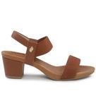 Sandalia Usaflex Salto Bloco Canela