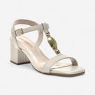 Sandália Via Marte Salto Bloco Off White