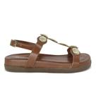 Sandália Via Uno Salto Baixo Papete Flatform Caramelo Cor:CarameloTamanho:37 Sandália Via Uno Salto Baixo Papete Flatform Caramelo Cor:CarameloTamanho:37
