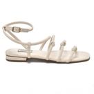 Sandalia viamarte napa casual branca 21-20110