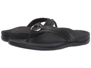 Sandália Vionic Tide Aloe Couro Preto Ortopédica US10 Sandália Vionic Tide Aloe Couro Preto Ortopédica US10
