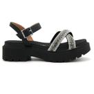 Sandalia Vizzano 6499.114 Flatform Papete Feminino Brilho Meia Pata