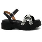 Sandalia Vizzano 6499.114 Flatform Papete Feminino Brilho Meia Pata