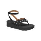 Sandália Vizzano Feminina Flatform Pedrarias Conforto Preto Cor:PretoTamanho:34