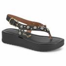 Sandália Vizzano Flatform Fivela Pedraria Confortável Original -