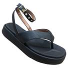 Sandalia Vizzano Papete Plataforma Casual Baixo Confortável Macia Chinelo Dedo Anabela Moda