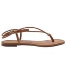 Sandália Vizzano Rasteira Feminina Camel Ultraleve -