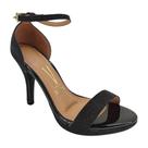 Sandalia Vizzano Salto Fino Preta Feminina Casual -