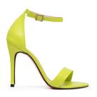 Sandália VL Festa Bico Redondo Neon Green Salto Fino 10cm