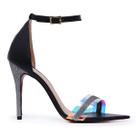 Sandália VL Vegas Tiras Cristal Salto Fino Salto Strass 10cm