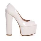 Sandália Zariff Peep Toe 136001 Verniz/Branco