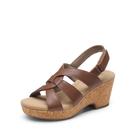 Sandálias Anabela Femininas DREAM PAIRS Marrom com Salto de 7,5 cm