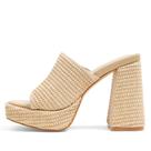 Sandálias CELNEPHO Raffia, plataforma, salto, salto, marrons, femininas