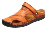 Sandálias CHICLOVEY Fisherman Leather para homens marrom amarelado 7.5 Sandálias CHICLOVEY Fisherman Leather para homens marrom amarelado 7.5