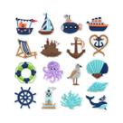 Sandálias Clogs De Exploração Marinha Para Meninos E Meninas Com Fivela Decorativa, Pins Para Bolsa