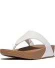 Sandálias de chinelo FitFlop Lulu Toe Post Leather White Women