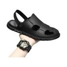 Sandálias De Couro Masculinas Para O Verão, Confortáveis, Chinelos De Praia Ao Ar Livre, Moda,