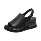 Sandálias De Plataforma Femininas De Verão, Estilo Retro Romano, Calçados De Praia, Peep Toe,