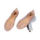 Sandálias De Praia Femininas De Verão Com Solado Plano, Clogs De Cristal, Slip-On, Estilo Romano,