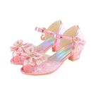 Sandálias De Verão Para Meninas Com Strass E Glitter, Sapatos De Dança Com Laço De Princesa E
