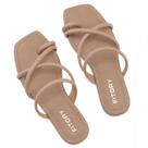 Sandálias deslizantes FITORY Flat Toe Ring Tangas femininas tamanho 9