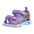 Sandálias Disney Frozen LED Light Up Lilás Azul Menina Tamanho 8T