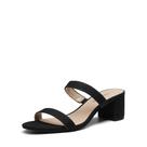 Sandálias DREAM PAIRS Femininas com Duas Tiras, Bico Aberto, Preto, Tamanho 10