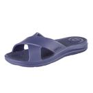 Sandálias e bolsas Everywear Cross Slide para mulheres, azul marinho, tamanho 8